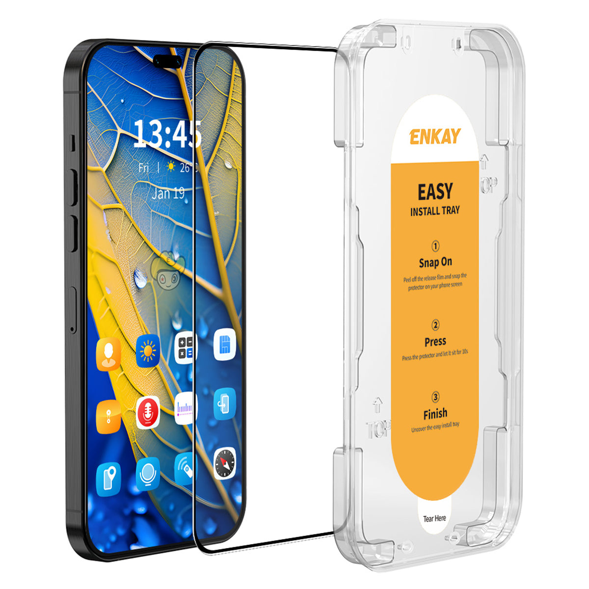 ENKAY HAT PRINCE For Honor X50i+ 5G Silk Printing Screen Protector Clear High Aluminium-silicon Glass Film ENKAY HAT PRINCE For Honor X50i+ 5G Silk Printing Screen Protector Clear High Aluminium-silicon Glass Film